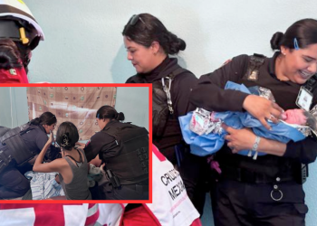 labor de parto, escobedo, mamá, policías, ayuda