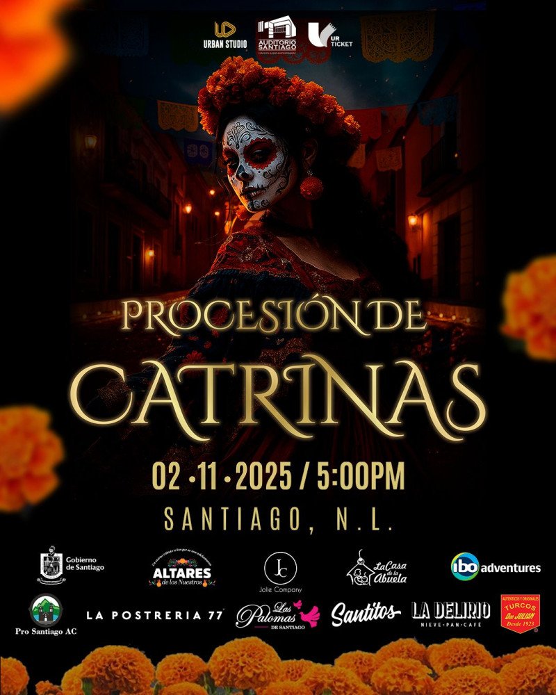 Procesión De Catrinas Santiago - Informe Regio Procesión de catrinas Santiago Día de Muertos Santiago Nuevo León Plaza Ocampo