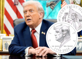 moneda de Trump, Donald Trump, Departamento del Tesoro, 250 aniversario, Estados Unidos