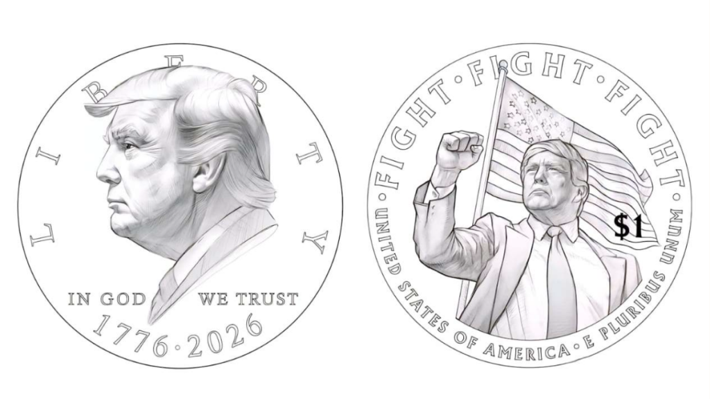 Moneda-de-trump - Informe Regio moneda de Trump Donald Trump Departamento del Tesoro 250 aniversario Estados Unidos