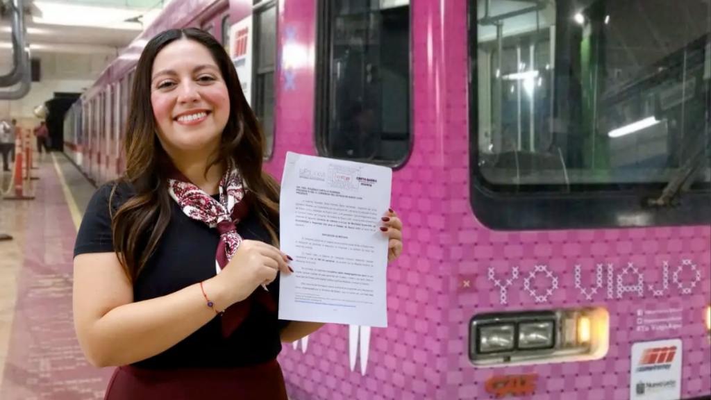 vagón rosa en Metrorrey Ley de Movilidad Greta Barra violencia contra las mujeres transporte público