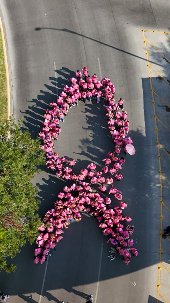 Semana Rosa - Informe Regio Semana Rosa San Pedro de Pinta Cruz Rosa activación física cáncer de mama salud pública