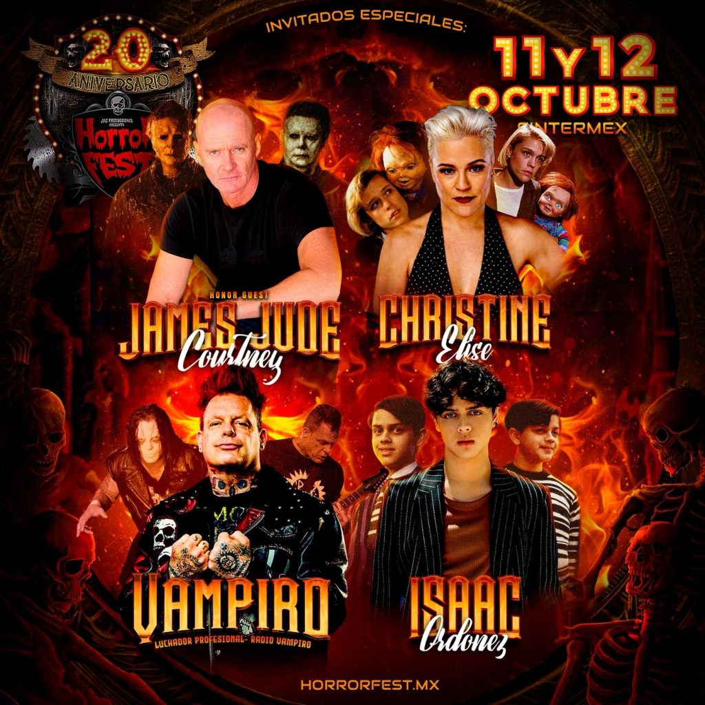 Christine Elise Monterrey Horror Fest 2025 actriz de Chucky festival de terror