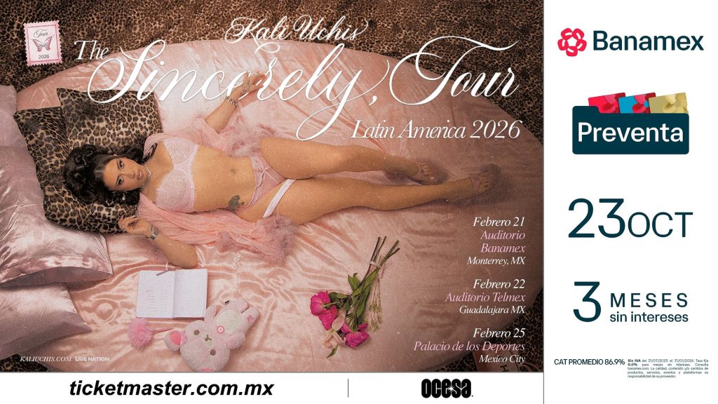 Kali Uchis - Informe Regio Kali Uchis The Sincerely Tour gira Latinoamérica Kali Uchis conciertos 2026 preventa Banamex