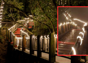 puente iluminado Chipinque Mirador La Peñita luces navideñas   Informe Regio