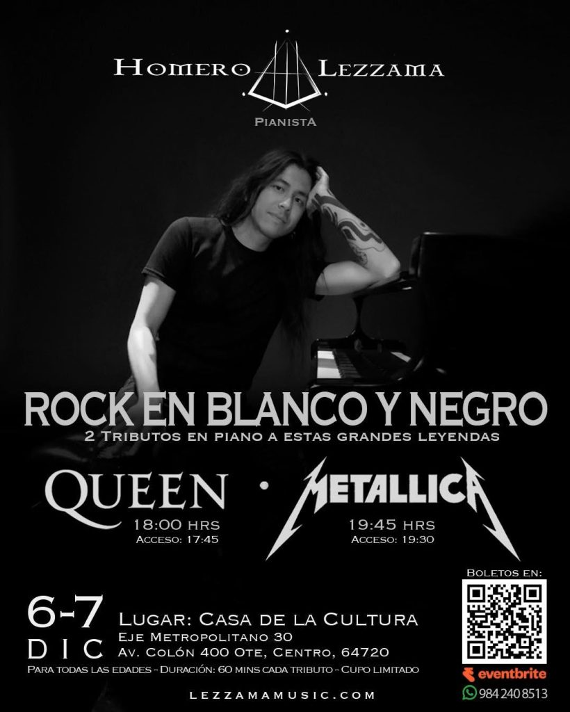 tributo a Metallica Queen concierto de piano Casa de la Cultura rock