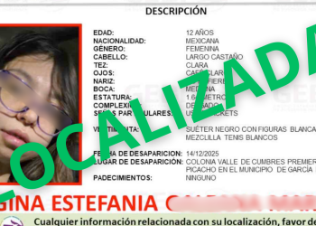 Menor Desaparecida En García - Informe Regio menor desaparecida García Regina Estefanía García Nuevo León ficha de búsqueda Agencia Estatal Informe Regio