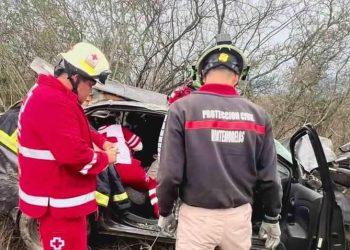 Nuevo Accidente en volcadura Montemorelos deja dos mujeres heridas