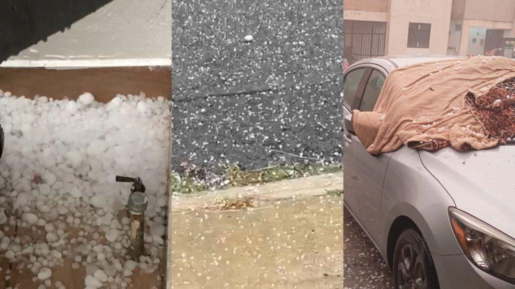 Caída de granizo en la Zona Metropolitana