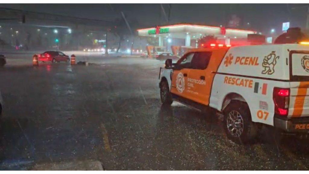 Granizada al Sur de Monterrey