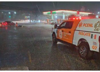 Granizada al Sur de Monterrey