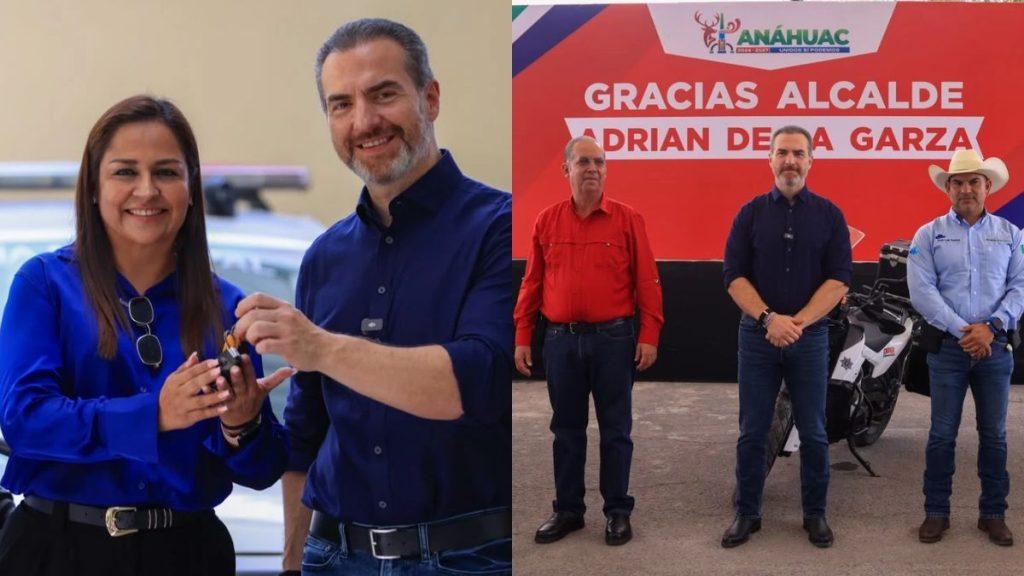 Collage left panel shows a woman and man exchanging keys and smiling at the camera right panel shows three men posing in front of a red banner   Informe Regio
