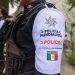 Close up of a police officers white sleeve with Policía Mundialista and a Mexican flag patch   Informe Regio