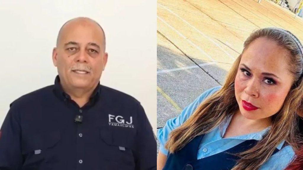 Side by side portraits a middle aged man in a dark FGJ shirt on the left and a woman in a blue uniform on the right outdoors   Informe Regio