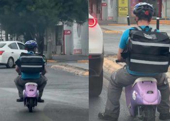 repartidor entrega comida en moto de Hello Kitty   Informe Regio